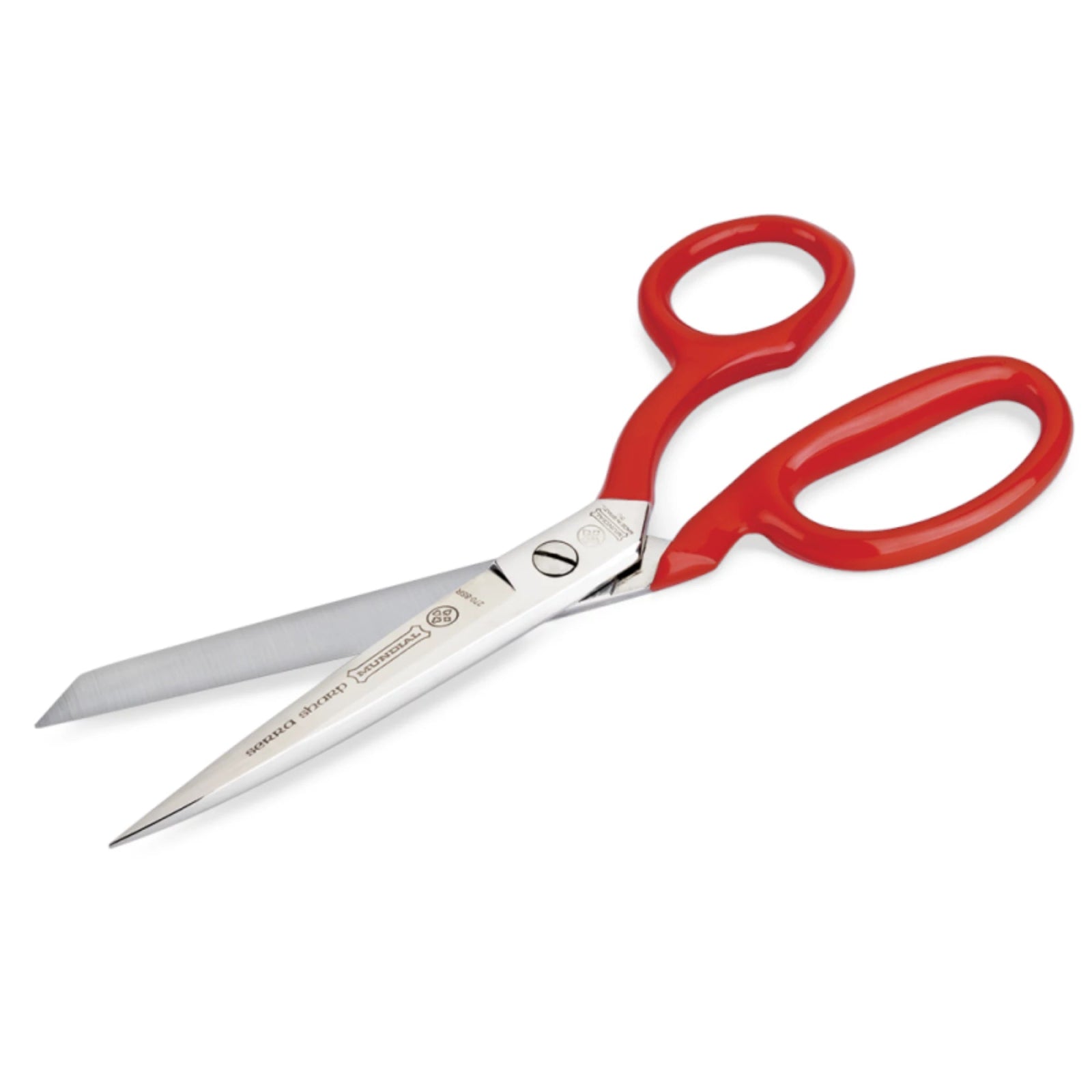 Mundial Professionele Stofschaar 21 cm - RVS - Rood Gelakt met Microvertanding - Bladi
