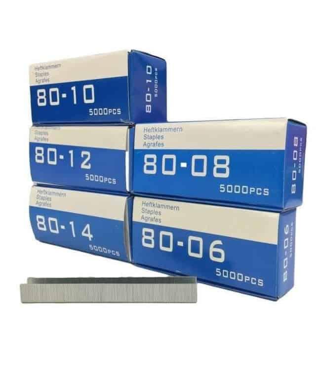 Nietjes type 80 diverse lengtes 5.000 stuks per doos - 4mm - 5.000 stuks - Bladi