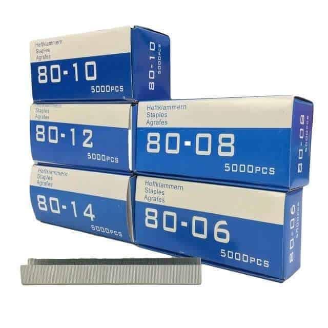 Nietjes type 80 diverse lengtes 5.000 stuks per doos - 4mm - 5.000 stuks - Bladi