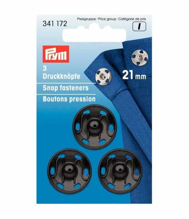 Prym Drukkers Zwart 21mm (krt) - Bladi