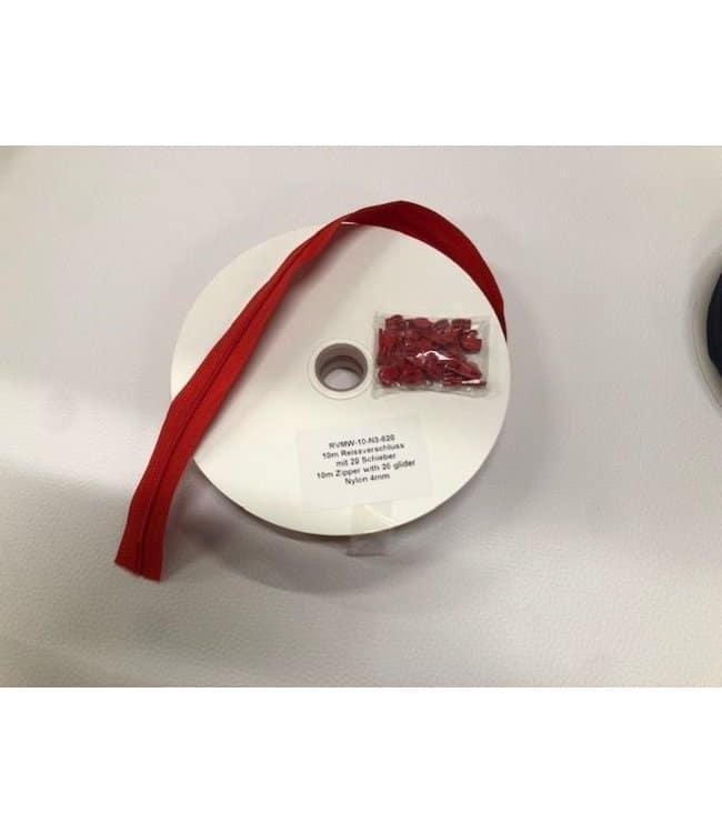 rits nylon 4mm 10 m + 20 schuivers - Donker blauw - Bladi