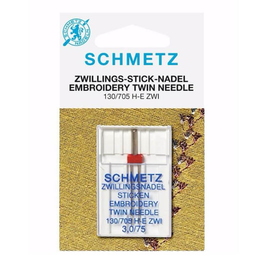 Schmetz Stickzwillinge 1 Nadel 3,0-75 | BLADI.