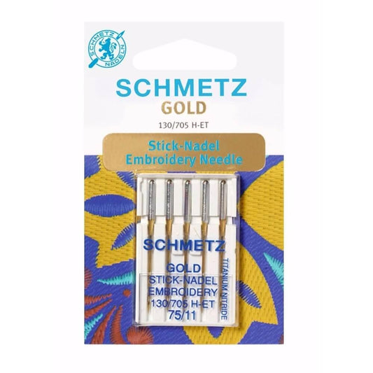 Schmetz Goldstickerei 5 Nadeln 75-11 | BLADI.