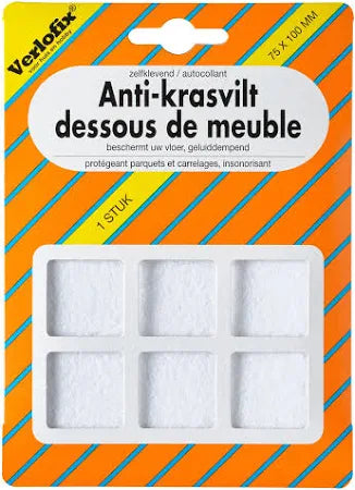 Feutre anti-rayures, autocollant blanc 75 x 100 mm par 1 pièce |  BLADI tissus d'ameublement.
