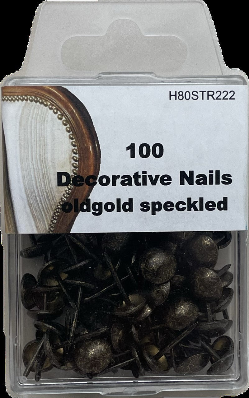 Siernagels 100 stuks - oud goud gevlekt - Bladi