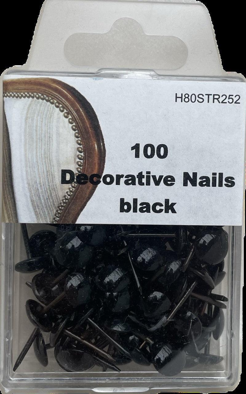 Ziernägel 100 Stück - schwarz | BLADI.