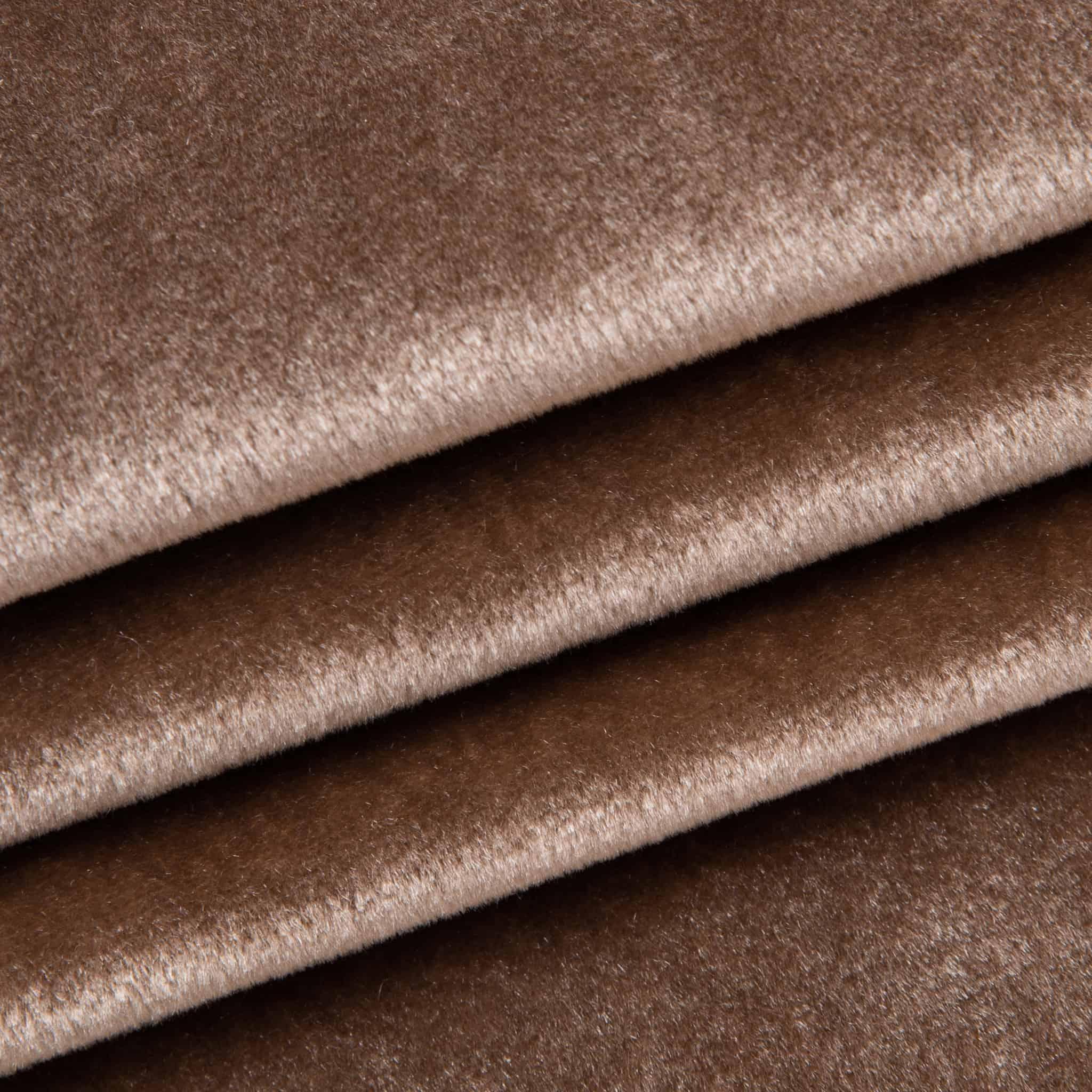 Velours, velvet Tiffany glans - bruin - Bladi