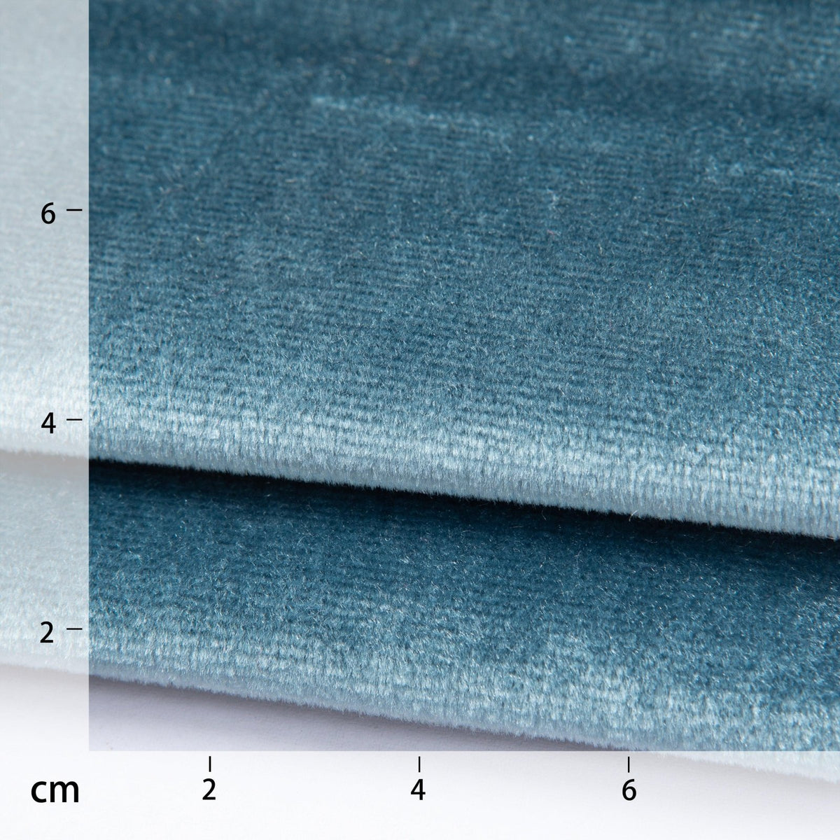 Velours, velvet Tiffany glans - zeeblauw - Bladi