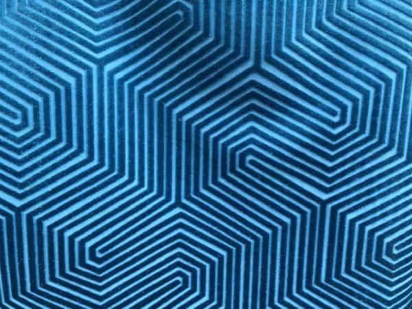 Velvet / fluweel Bijenkorf - blauw - Bladi