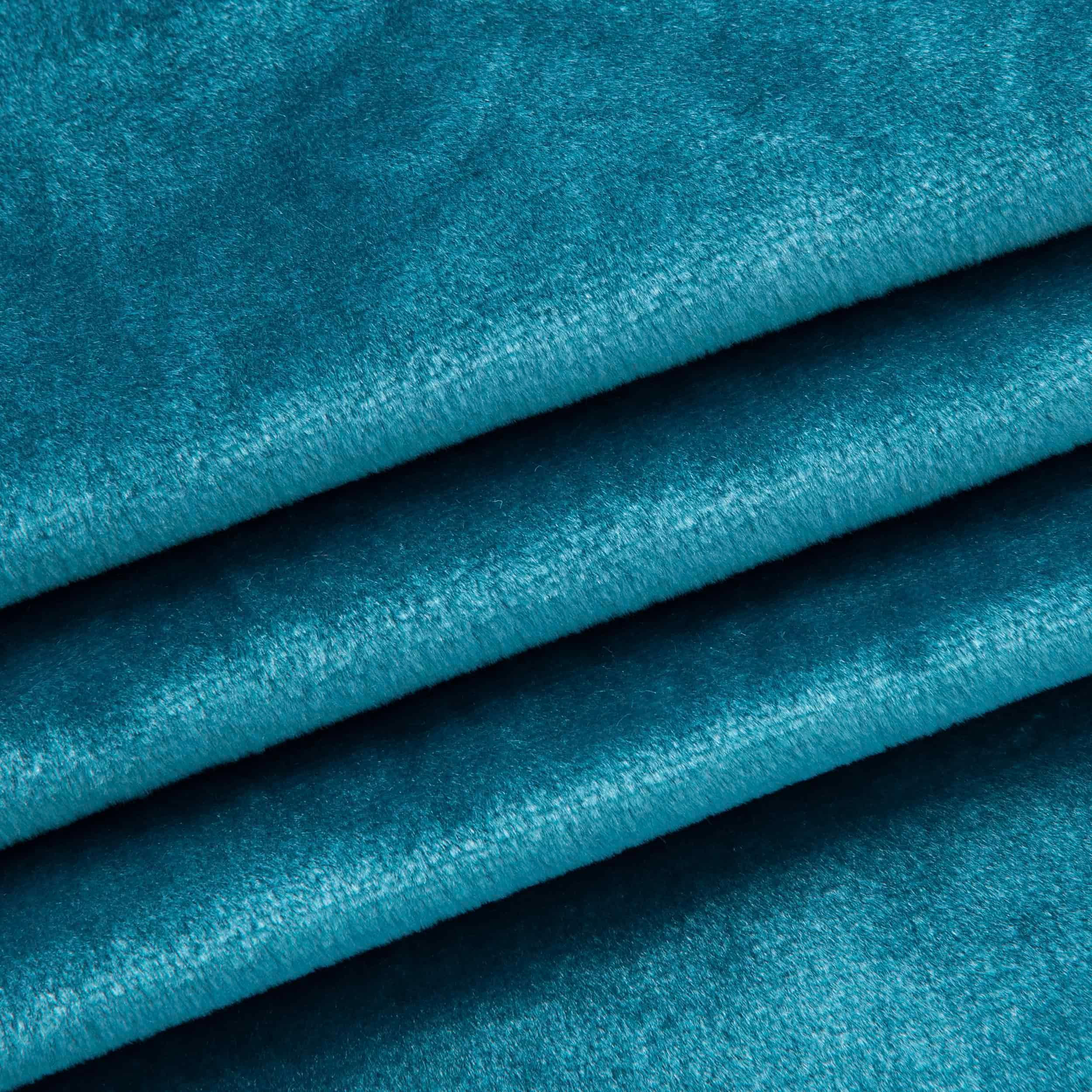 Velours, velvet Tiffany glans - blauw - Bladi
