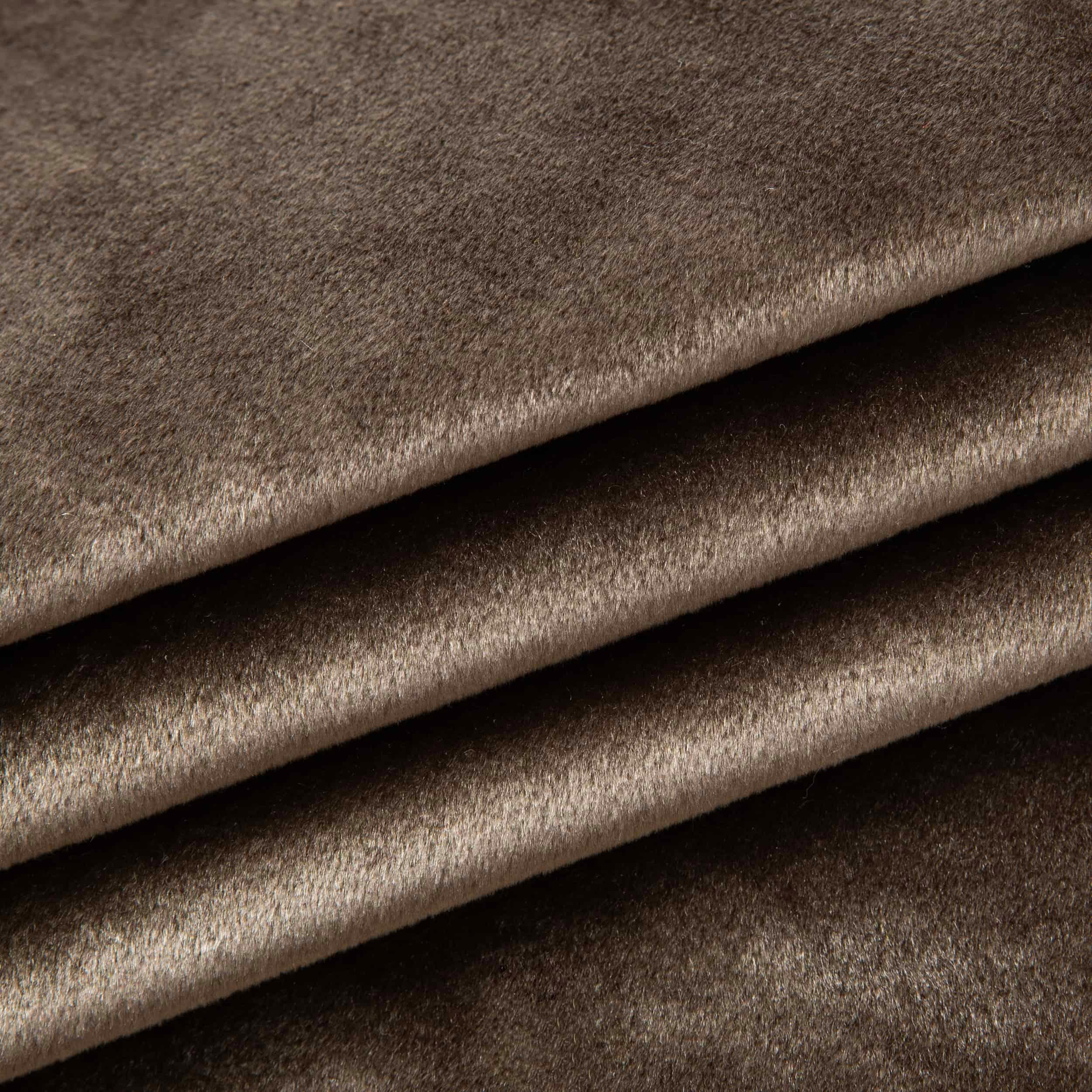 Velours, velvet Tiffany glans - donker taupe - Bladi