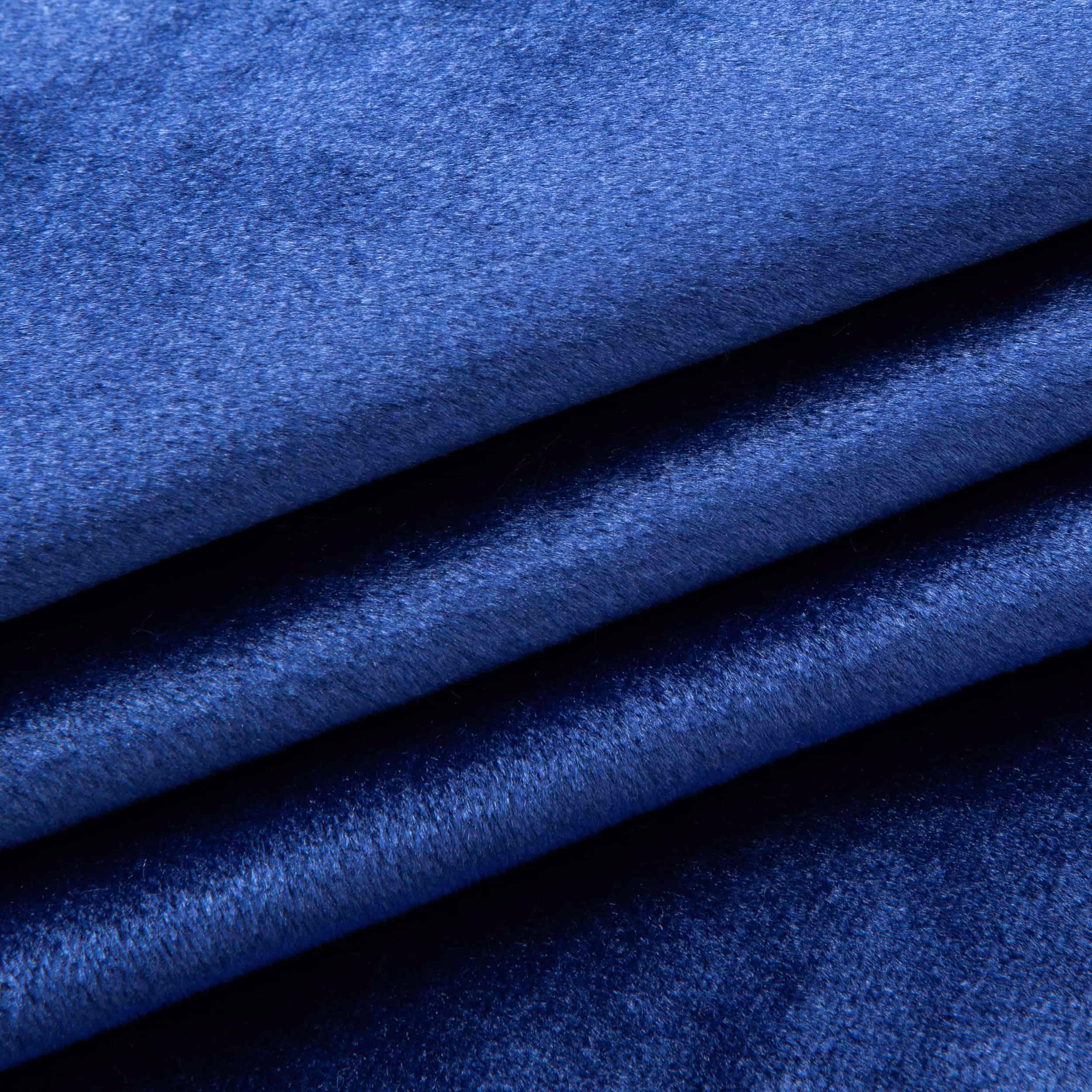 Velours, velvet Tiffany glans - kobalt blauw - Bladi