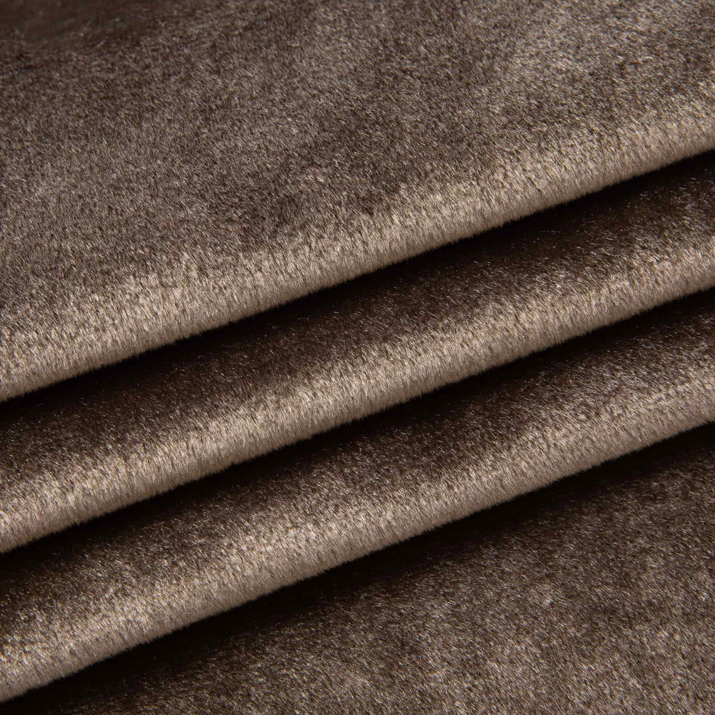 Velours, velvet Tiffany glans - donker bruin - Bladi