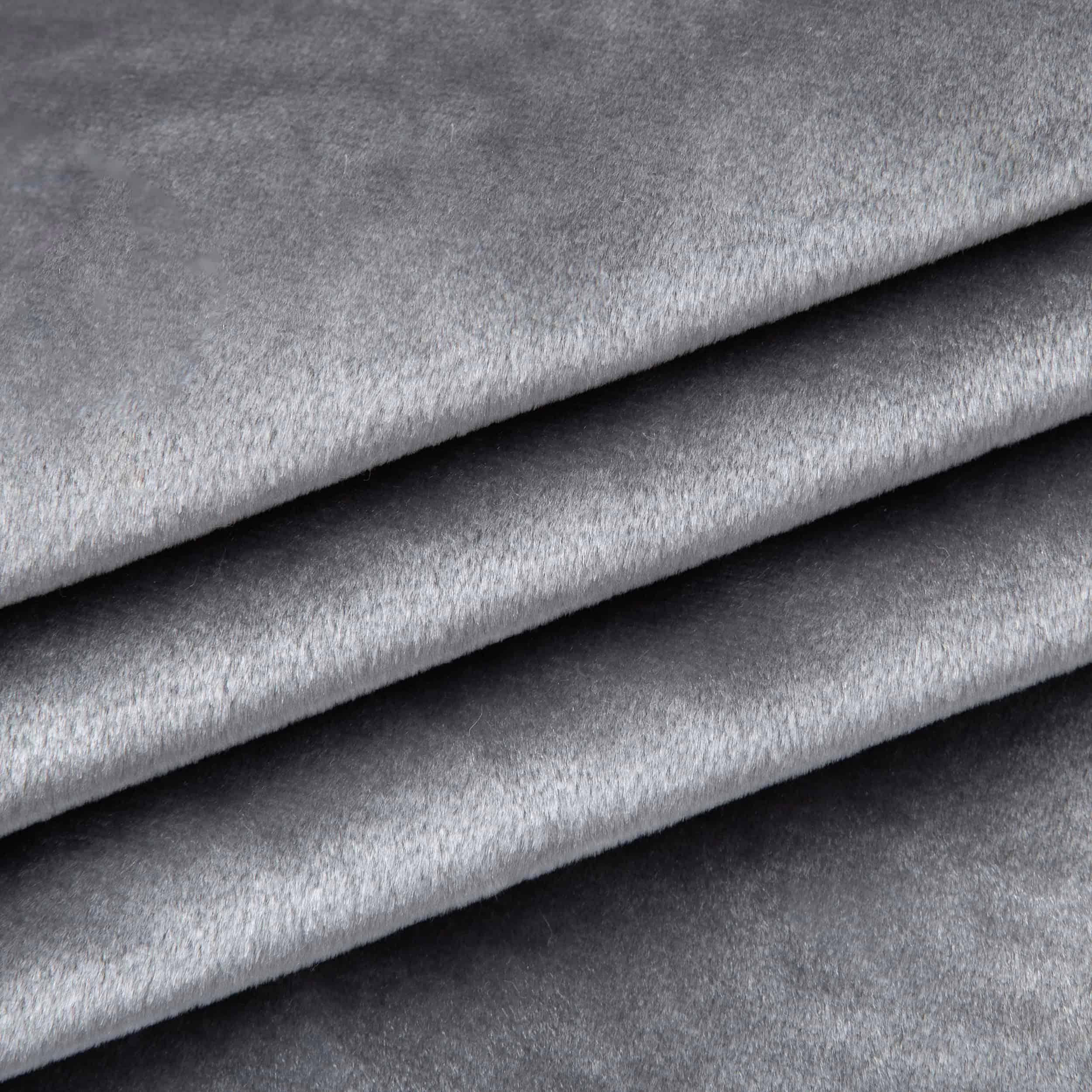 Velours, velvet Tiffany glans - grijs - Bladi